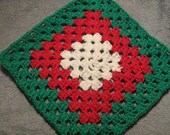 Dishcloth Not Your Granny's in Christmas Colors