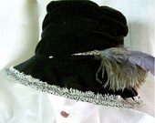 Regency Tall Hat / Red Lining with Feathers