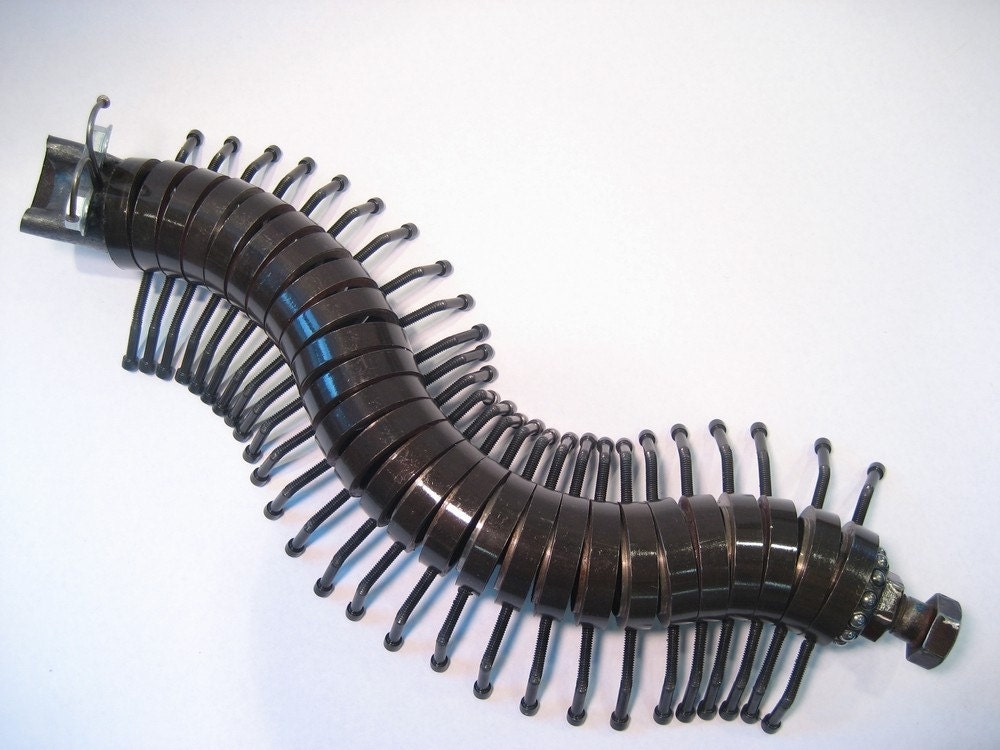 Recycled Metal Sculpture - Caterpillar - Bug
