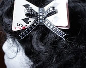 Alice in Wonderland Playing Card hair bow, Spades