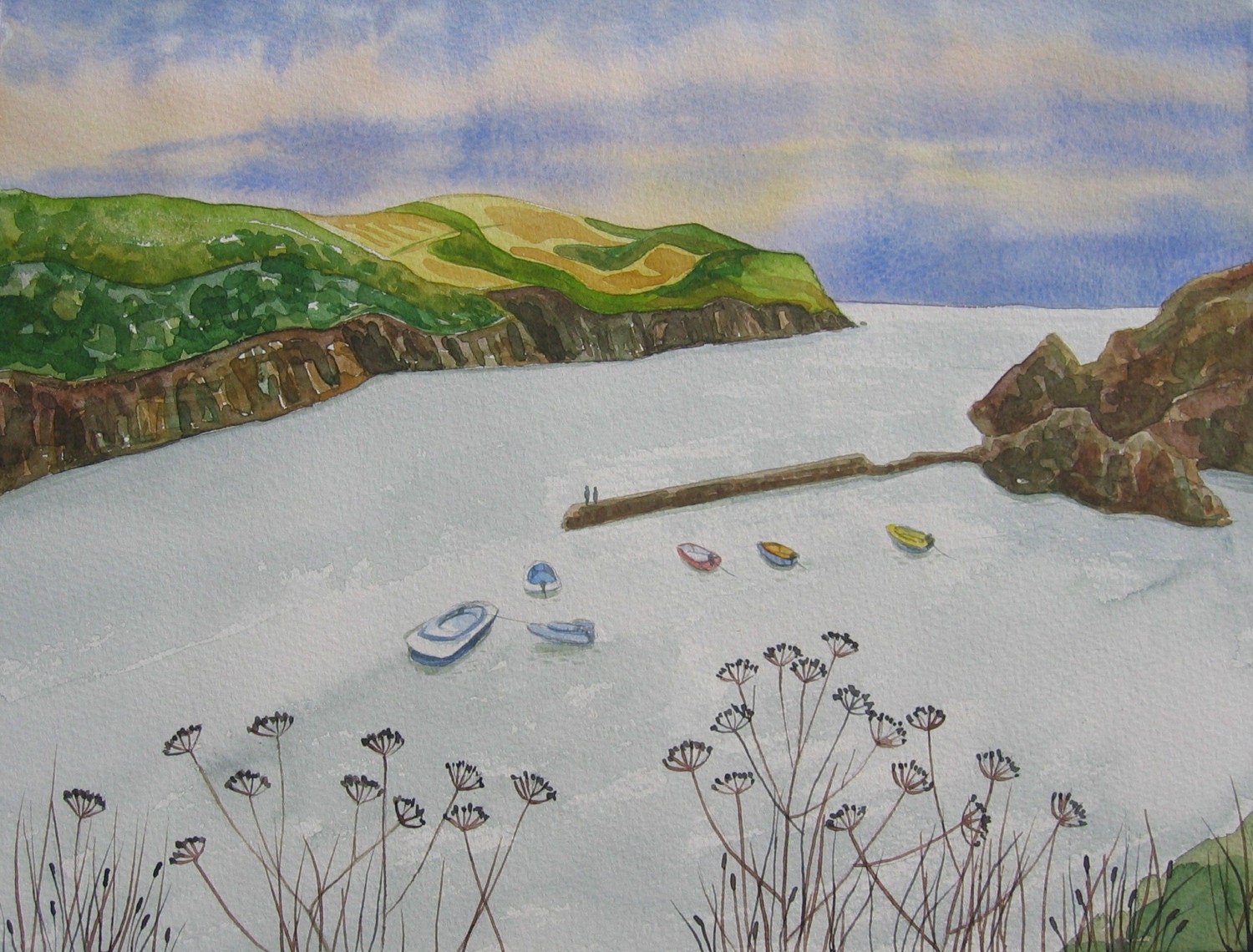 Cornish Harbour - Original Watercolour Painting