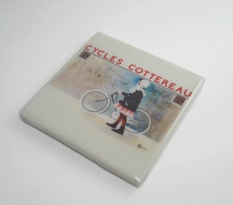 Vintage Bicycle Tile Coaster 