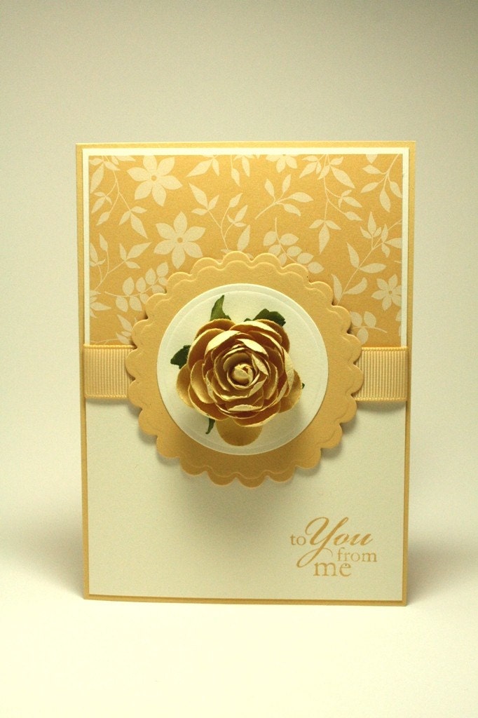 To you from me floral yellow greeting card by Spring Blossom Design