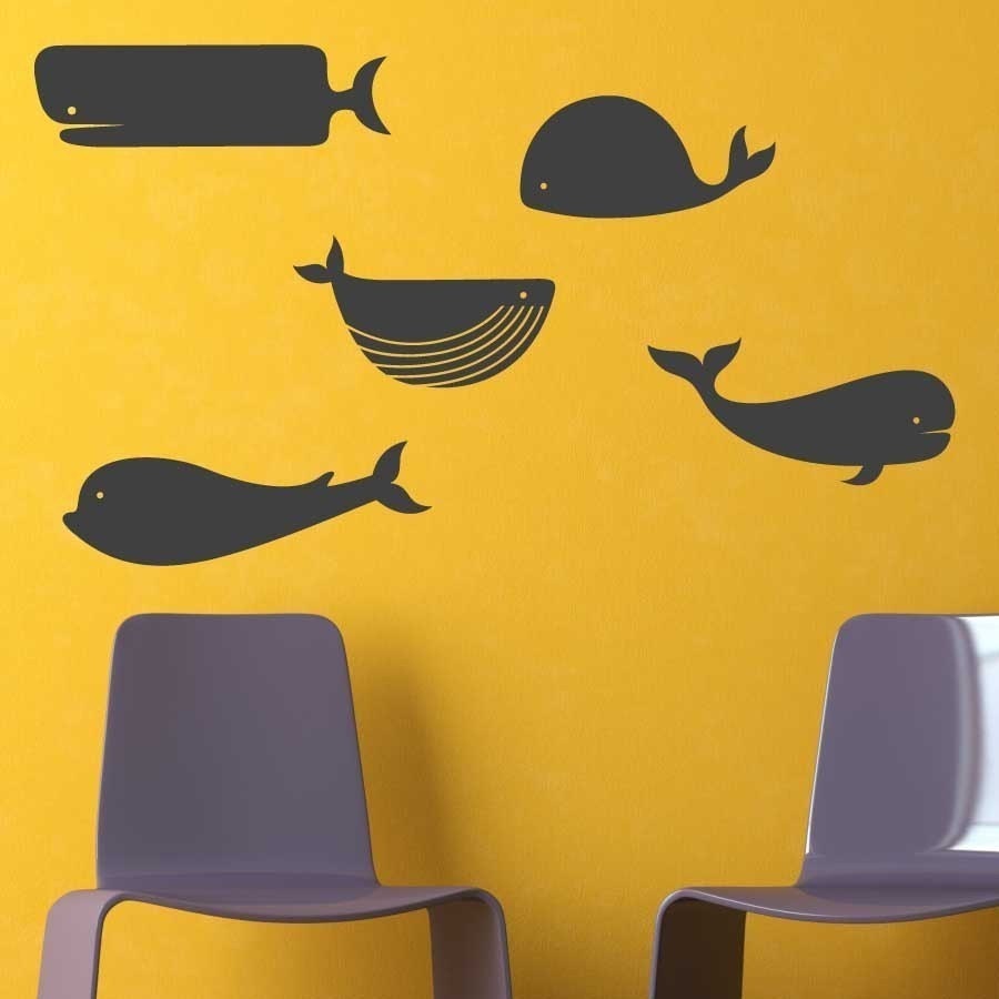 Vinyl Wall Art - Whales