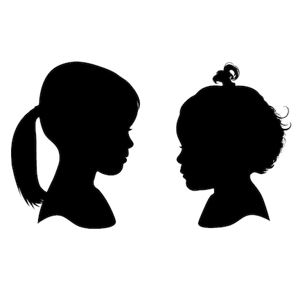 Two Custom Silhouettes - PDF Printable File - STILL TIME FOR MOTHER'S DAY