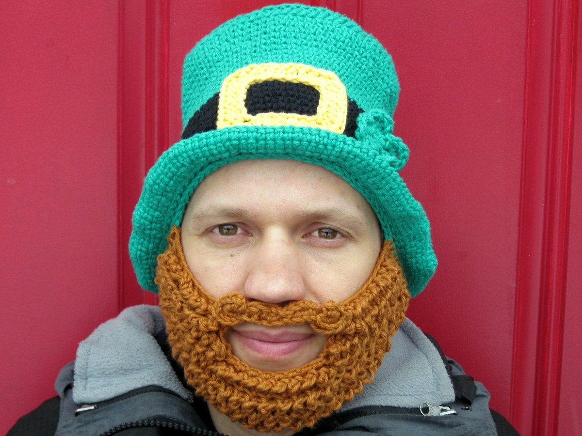 St Patricks Day Bearded Leprechaun Hat