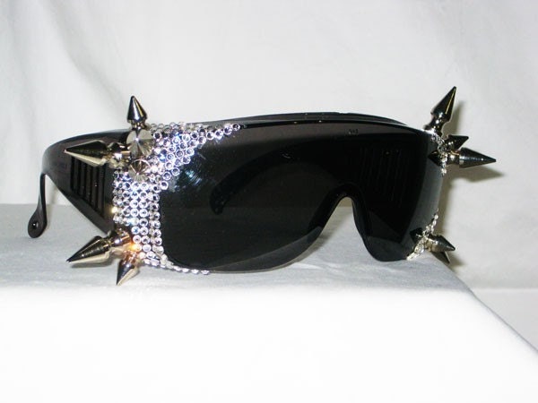 Diamonds Are A Spikes Best Friend -Swarovski Rhinestone and Spike Sunglasses