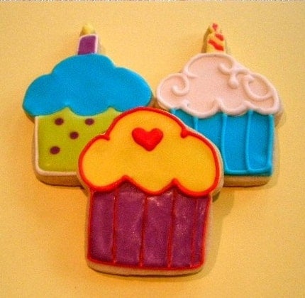 Sweet cupcakes sugar cookie favors