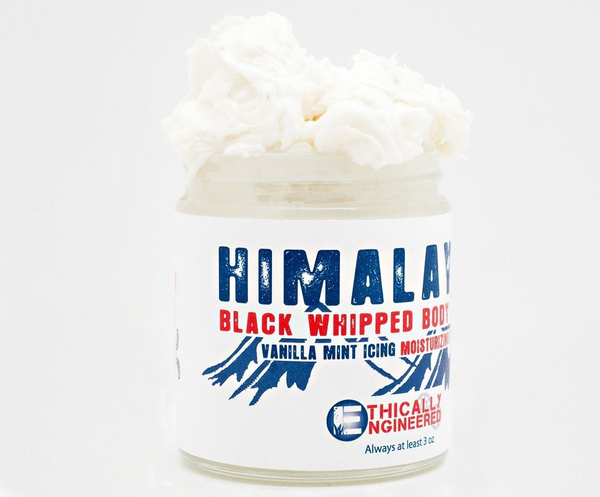 Himalayan Black Whipped Body Butter -- Vanilla Mint Icing