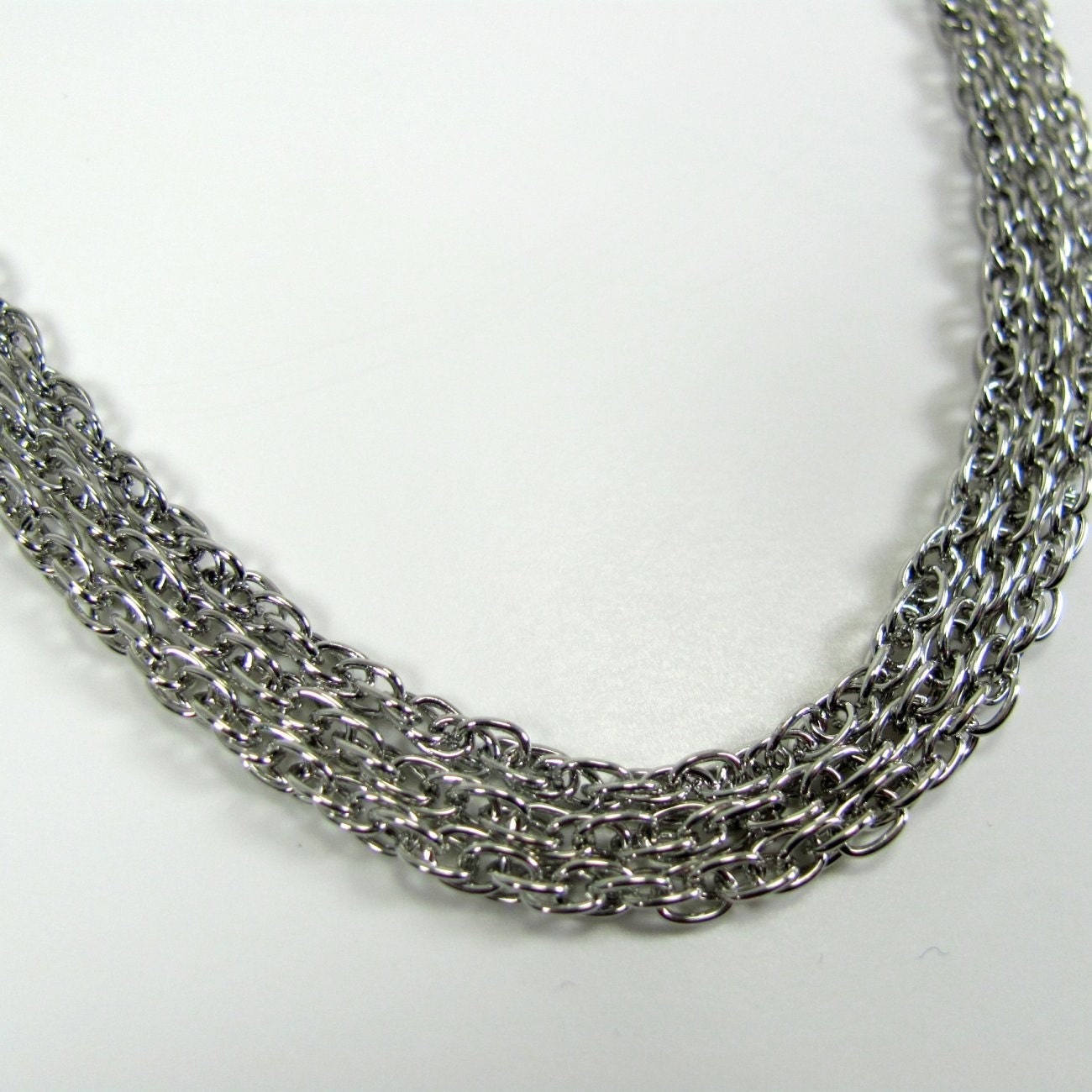 Silver Plated Rope Style 18 inch Necklaces - 3