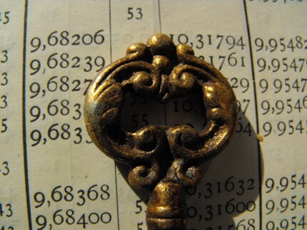Ornate French Key Firegilded TopOnly one