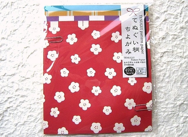 Beautiful Japanese Paper Set TENUGUI Cloth Pattern Papers