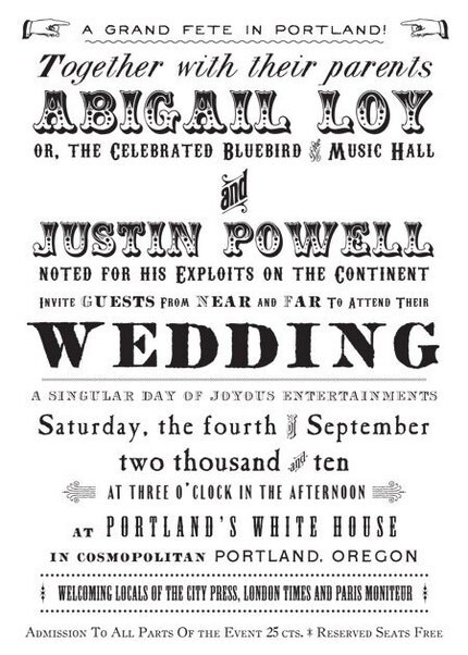 Broadside Vintage Victorian Wedding Invitation by royalsteamline