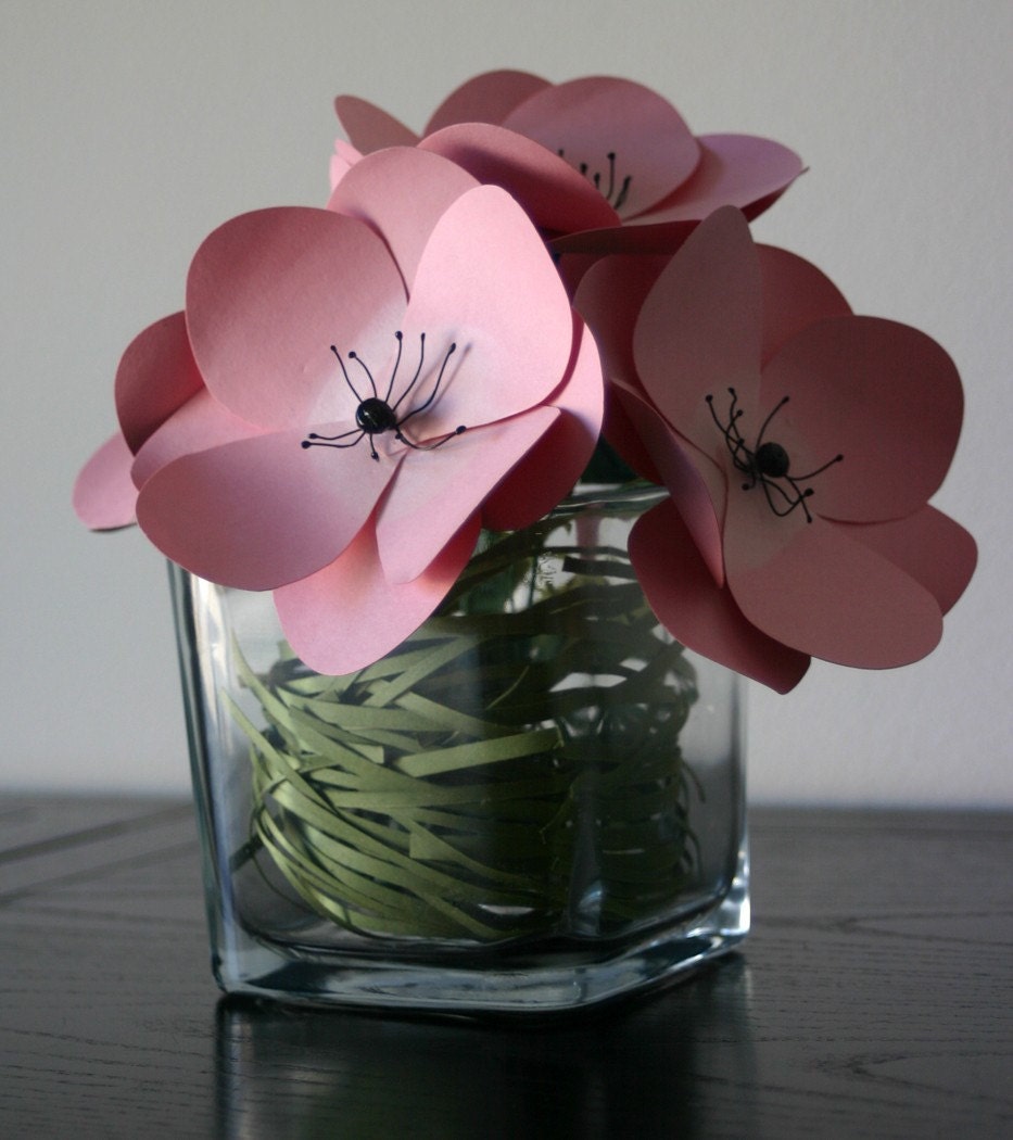 New - Pink Martini Anemone Flowers in a vase