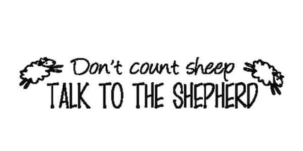 Don't Count Sheep.... Children's Christian Spiritual Vinyl Wall Art Decal