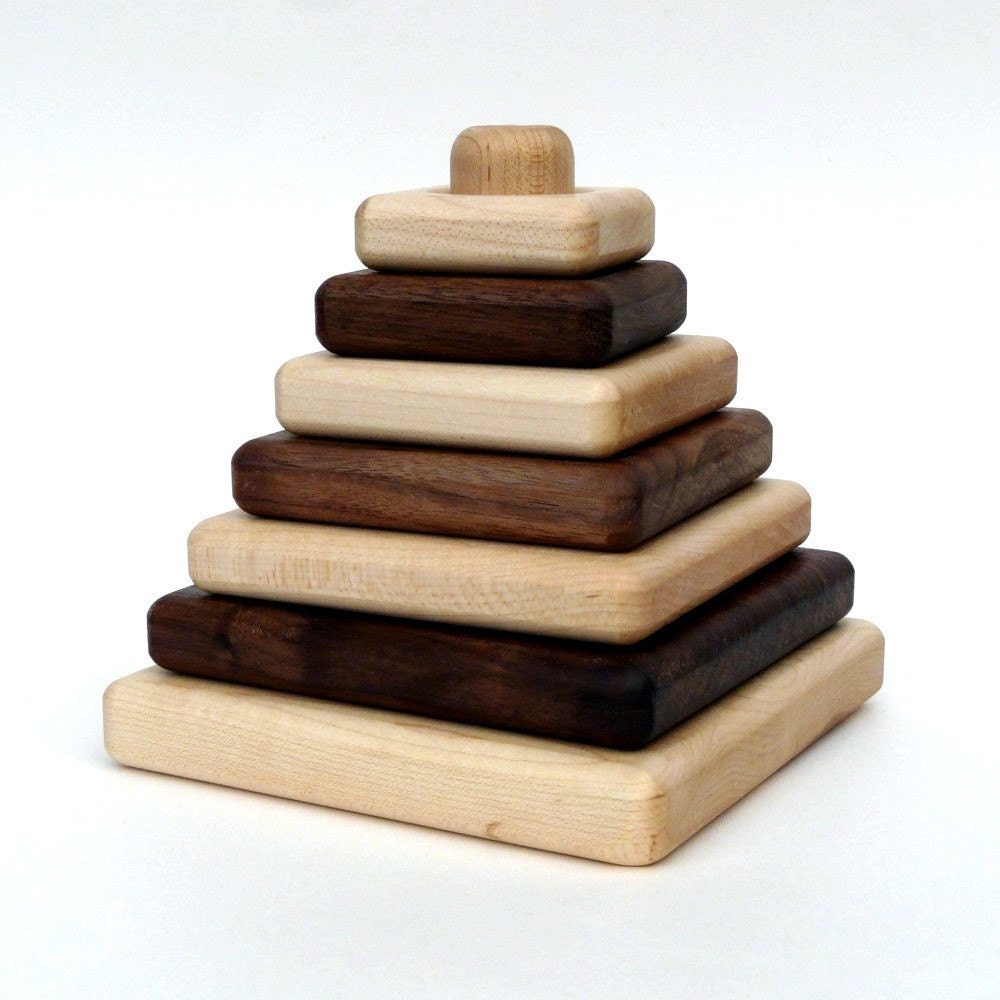 organic SAPLING STACKER - natural wooden developmental toy