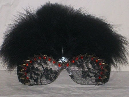 The Circus - Feather, Rhinestone, Lace and Spiked glasses