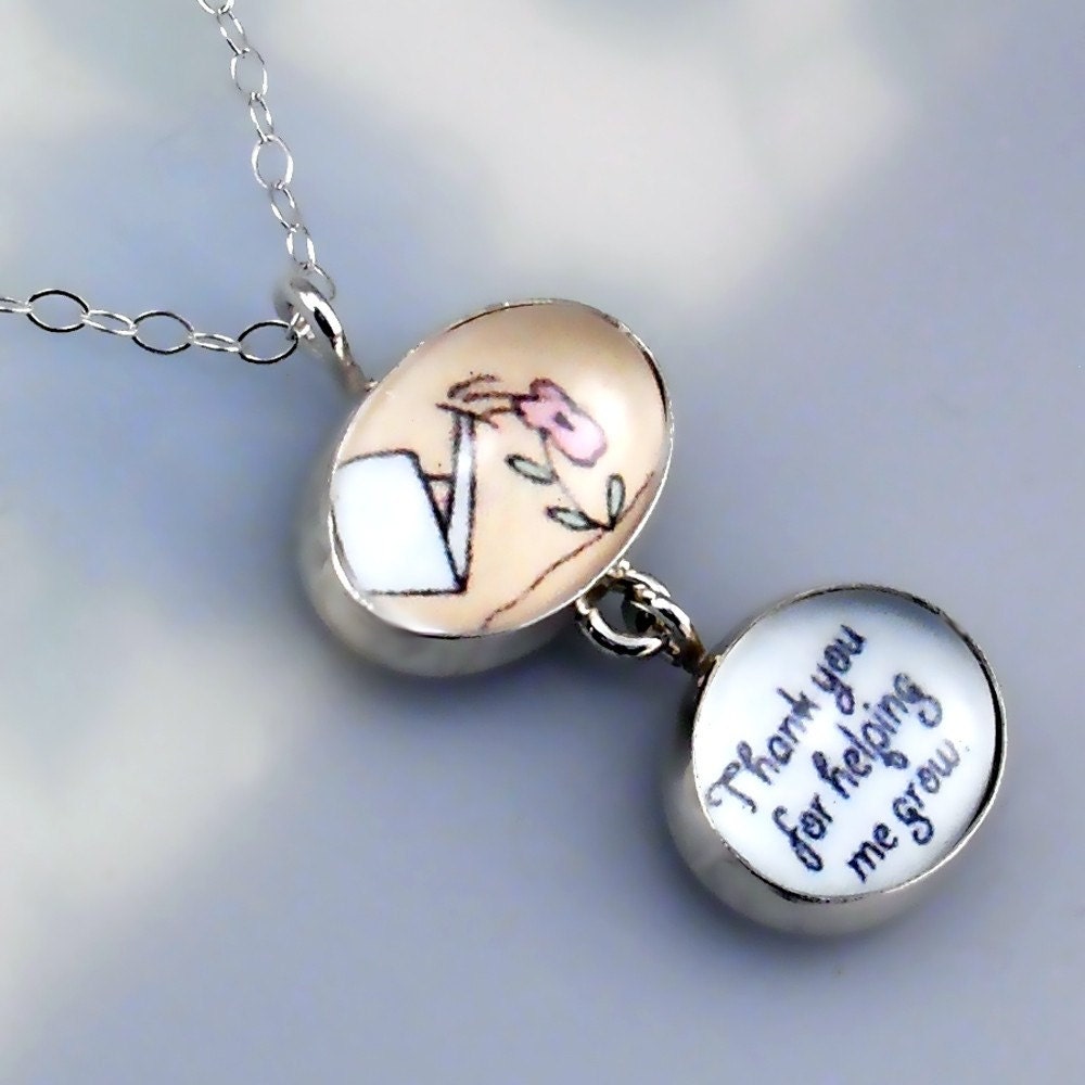 Mothers Day Thank You Picture Necklace