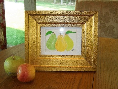 Original Pear Watercolor Painting