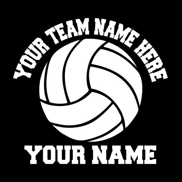 Custom Volleyball Vinyl Car Decal Personalized