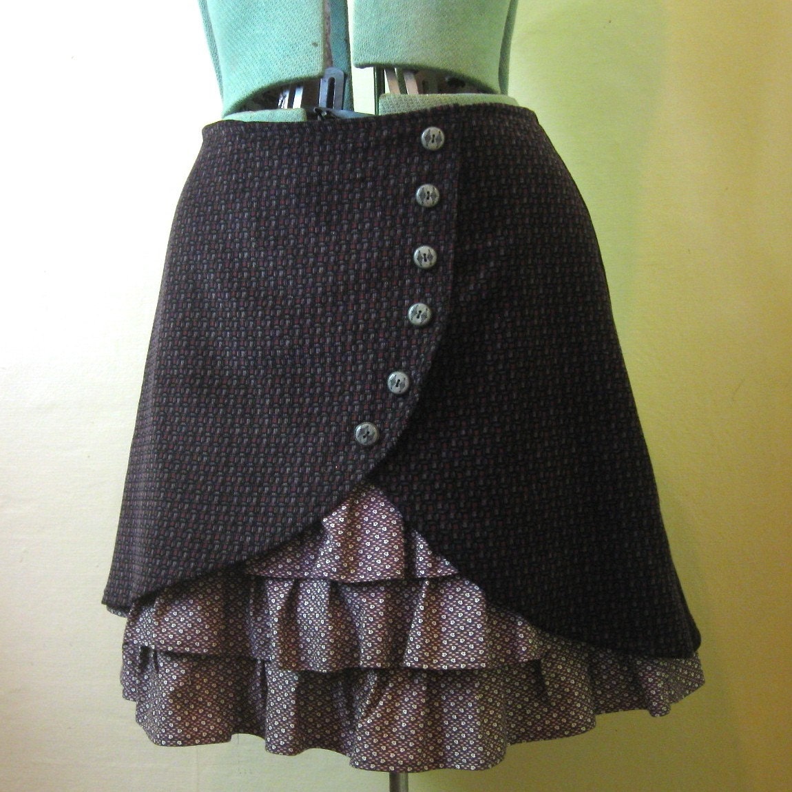 Meet Me In The Library ruffle front skirt