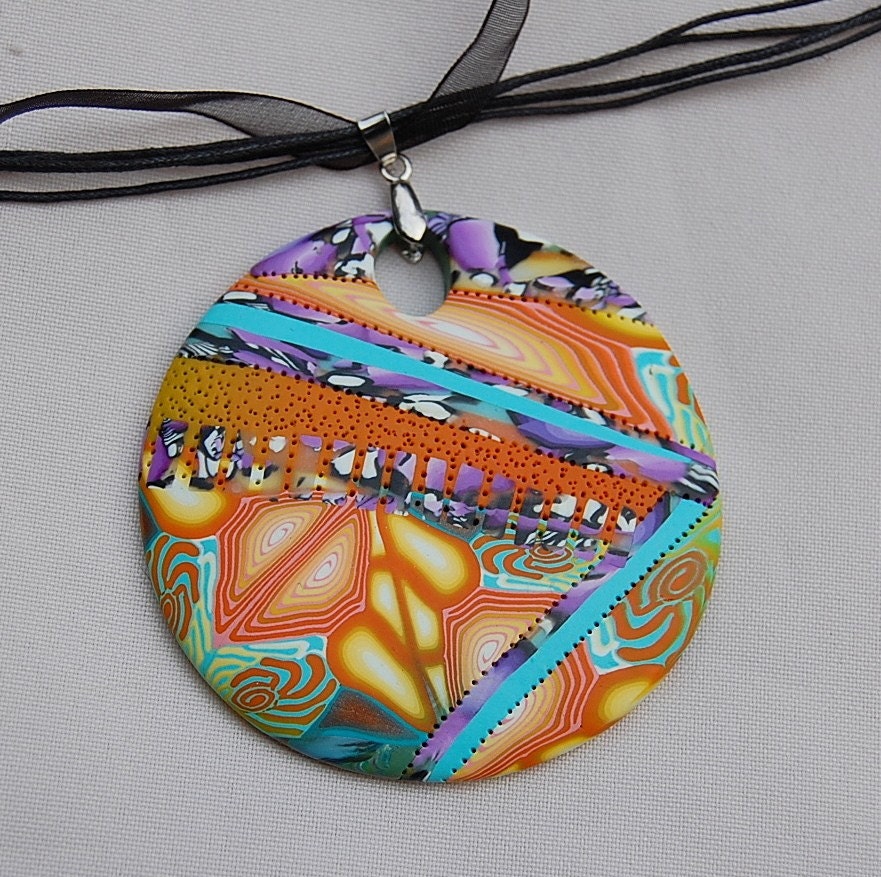 NeW CollectioN - Handmade Polymer clay pendant