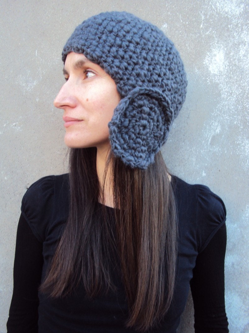 Earflap knitted hat