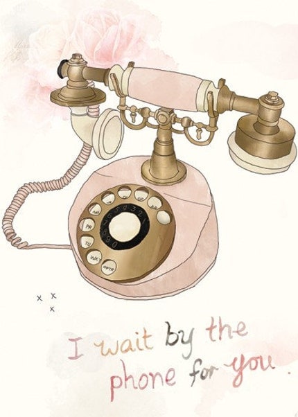 Wait by the phone ACEO