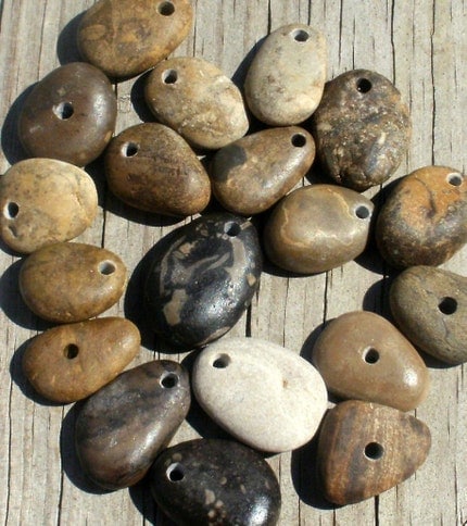 JUNGLE BOOK genuine drilled beautiful detailed beach stones and fossils