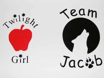 Team Jacob or Twilight Girl vinyl decal