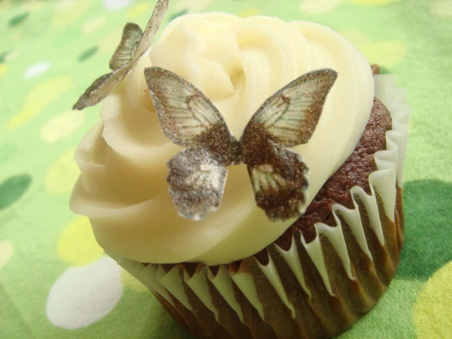 Edible  Butterflies - 20 small brown and green