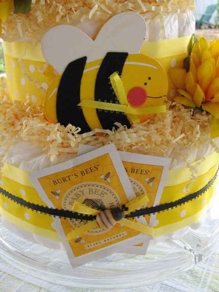 Sweet Baby Bumble Bee Baby Diaper
Cake (Shower Gift/Centerpiece)