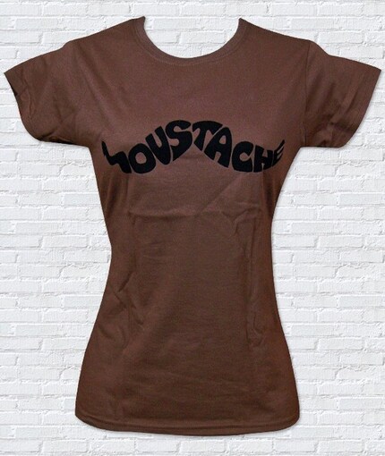 The Most Awesome Moustache Ladies T-Shirt - Size Large