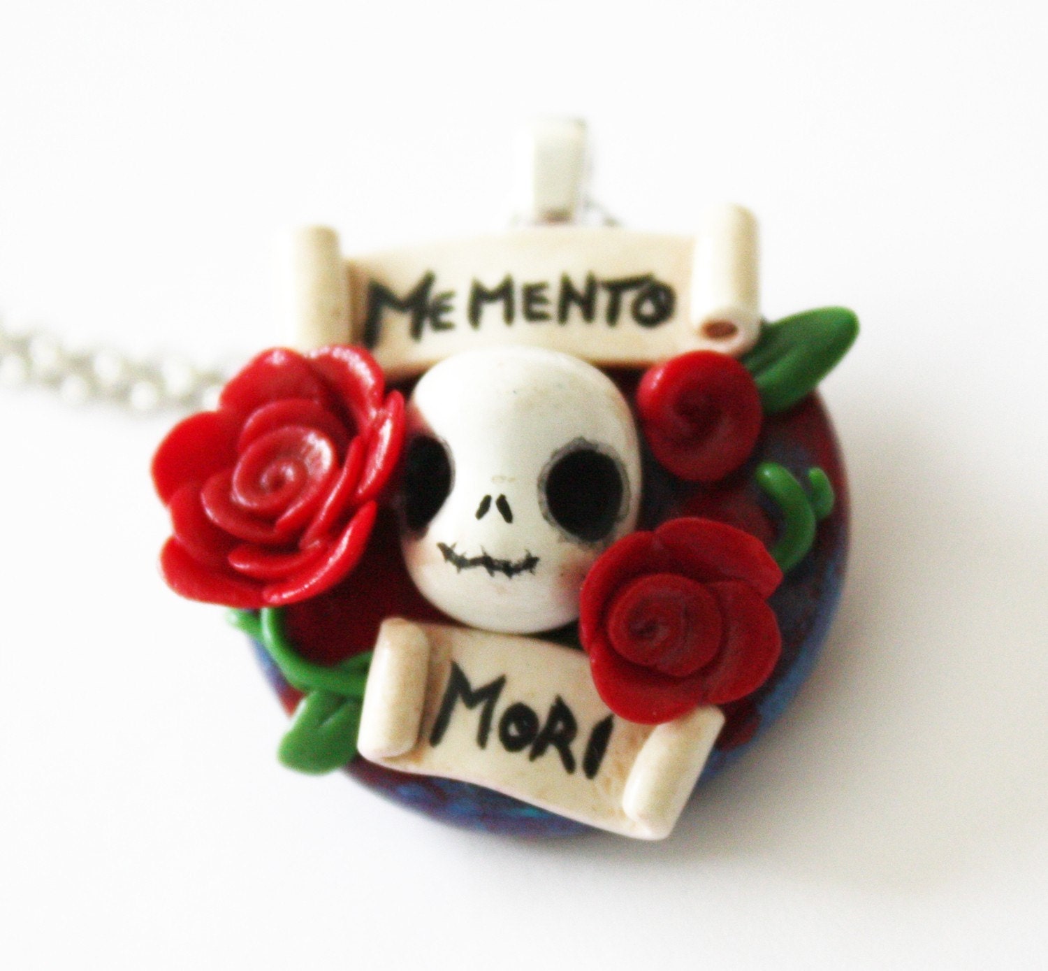 FREE SHIPPING - Memento Mori - Skull Pendant Necklace