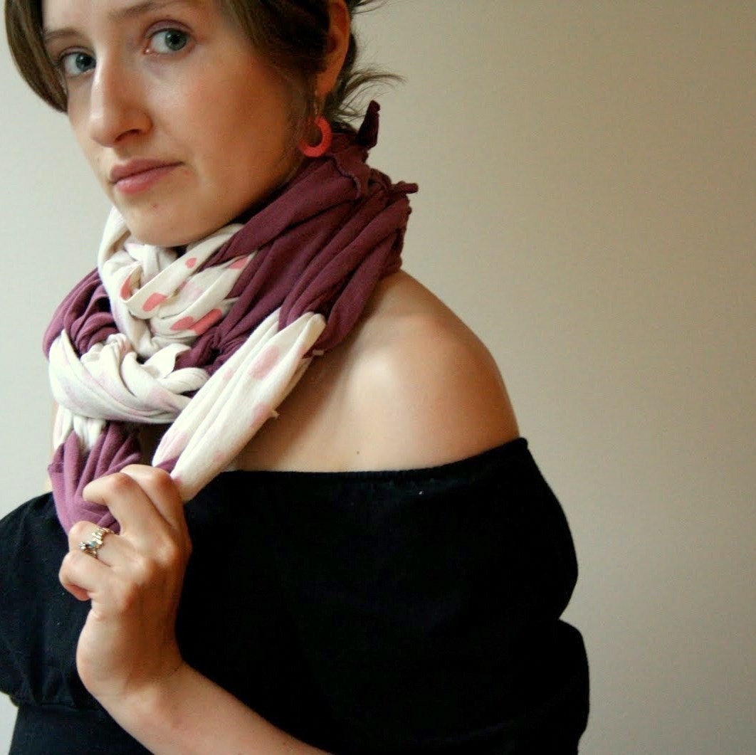 Eco-Friendly Recycled T-shirt Scarf- In a Knot