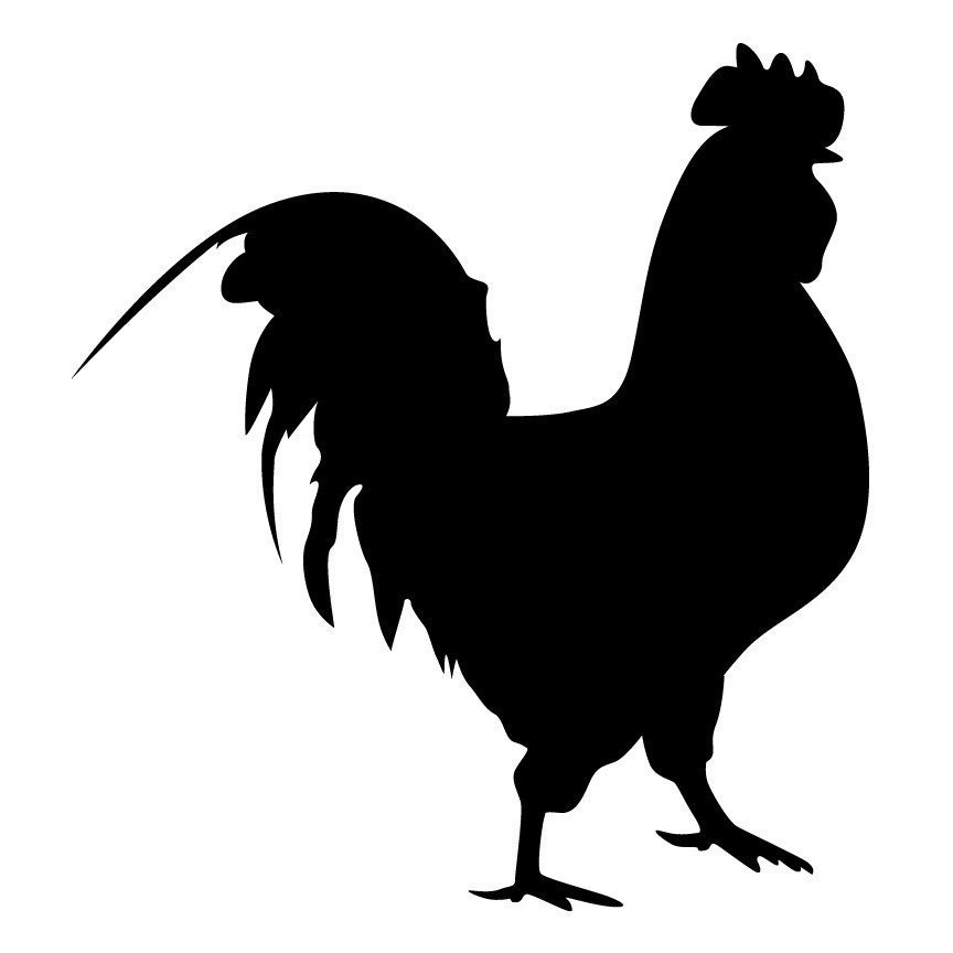 Rooster Wall Decal - removable vinyl