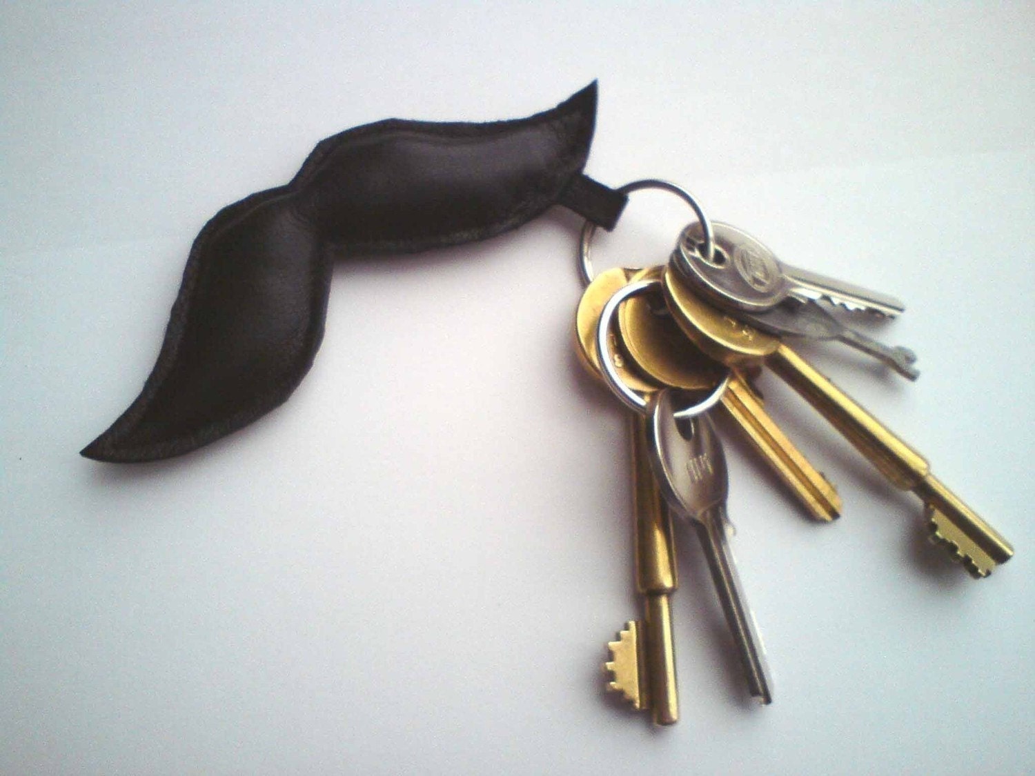 Moustache Keychain - Black
