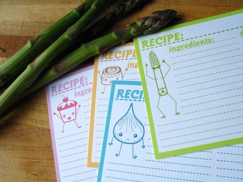 4x6 Recipe Cards-Pack of 20-Sweet and Savory Series