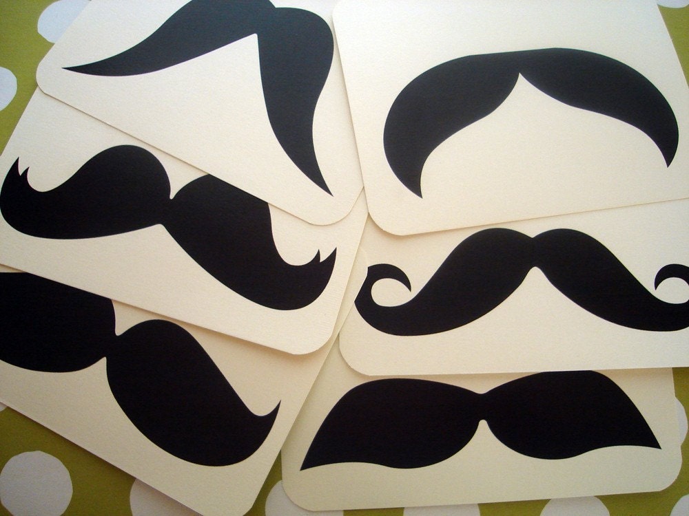Moustache Postcard Set
