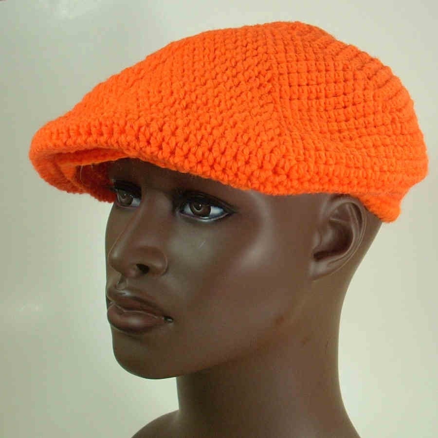 Crochet Big Apple Newsboy cap for the Man by theoldhooker on Etsy 