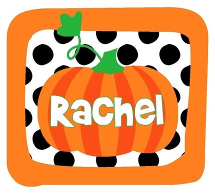 Personalized POLKADOT HALLOWEEN PUMPKIN Design - Baby Bodysuit or Toddler Tee - Available in various colors and sizes