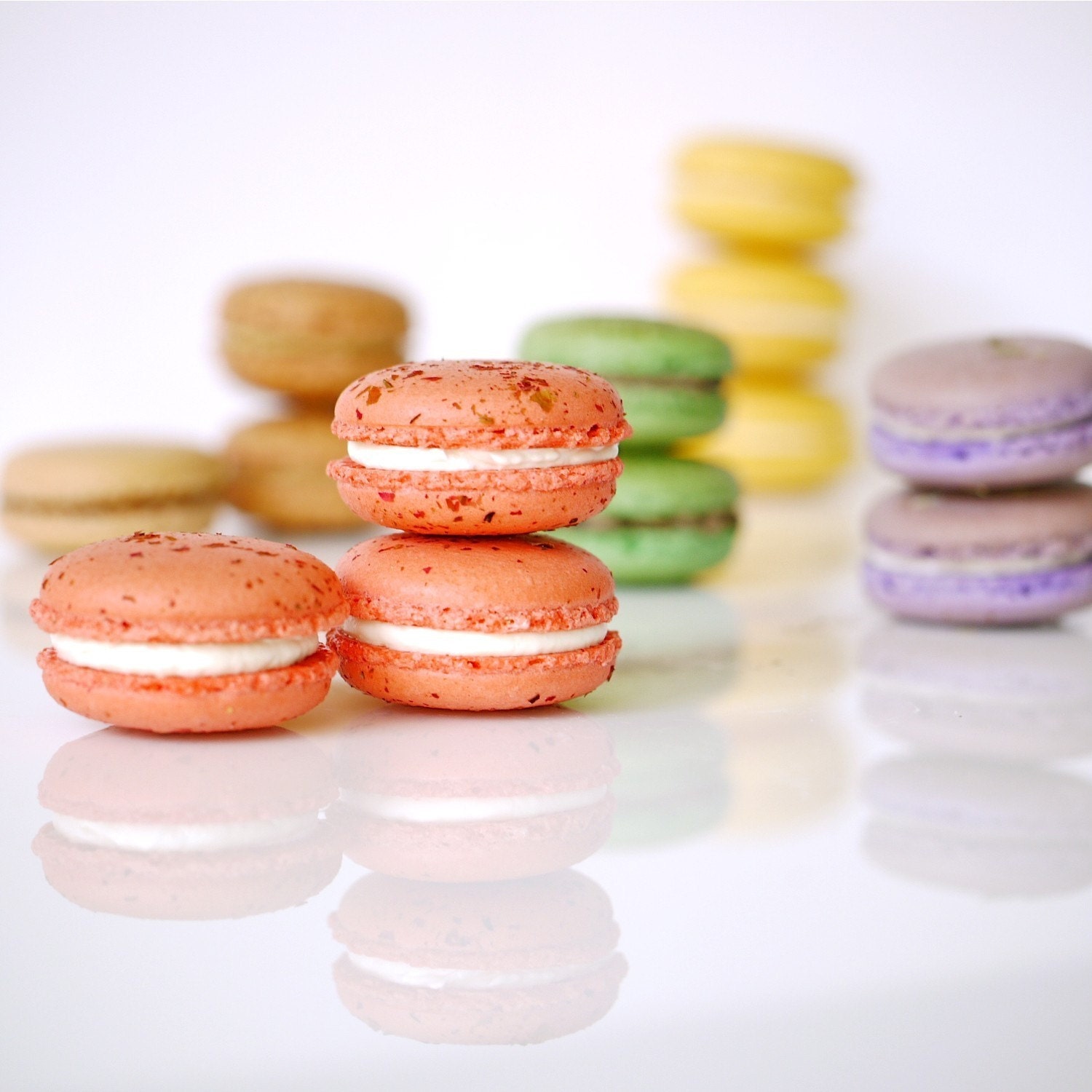 24 Assorted Regular French Macarons - Perfect for tea time