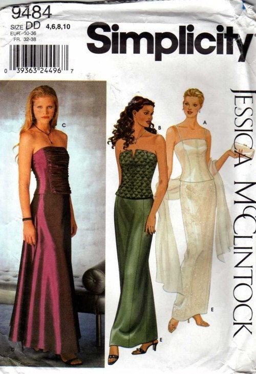 Vintage 80's prom dress pattern size 8 by CousezAmoureux on Etsy Dressmaking 