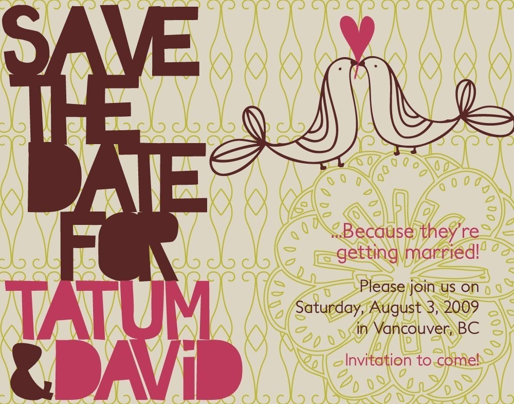 PARTRIDGE SAVE THE DATE EMAIL