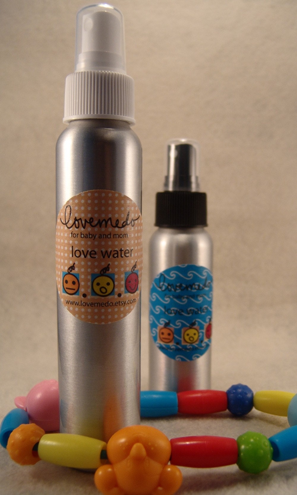 Spray Bottle for rinsing babies pacifiers and toys -  LOVEWATER - great Baby Shower gift