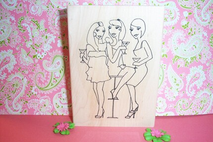 Rubber Romance Stamps-UNMOUNTED- Girls Night Out