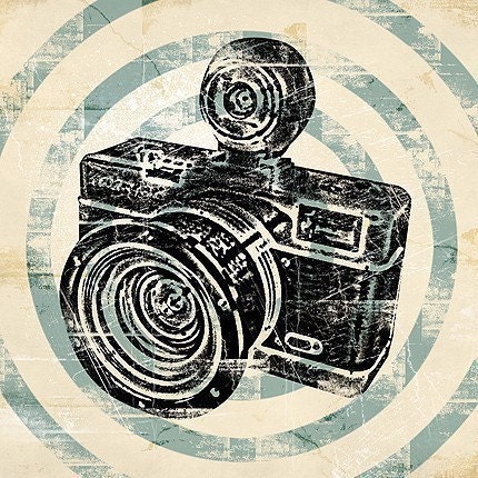 Vintage Camera Retro Pop Art Print