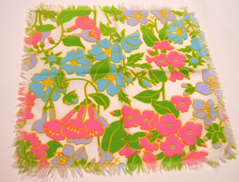 Vintage floral cotton napkins (set of 6)