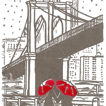 New York Love gocco print- Gray