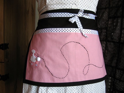 Apron - 2 Pocket Poodle Skirt - Pink